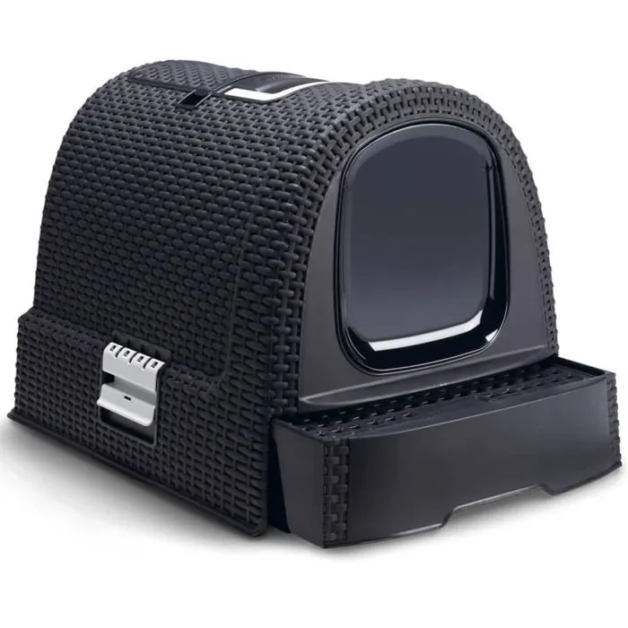 Arenero para Gatos Curver Antracita 51 x 38,5 x 39,5 cm Plástico (Plástico) 2