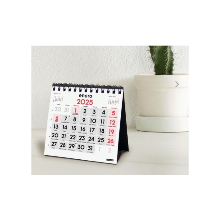 Finocam Calendario De Sobremesa Números Grandes XXS-110x100 mm Neutro 2025