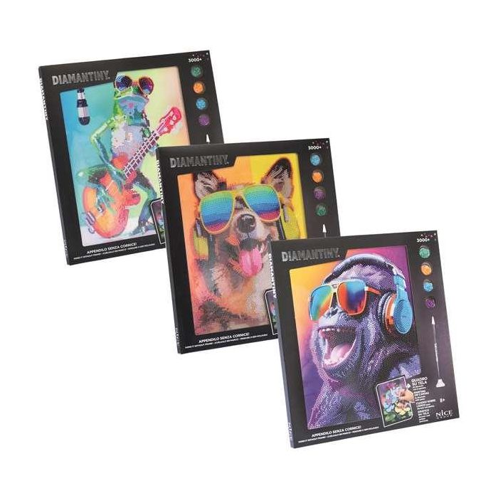 Diario crystal artl diamantiny quadro surt 3 animales. realiza mosaicos con gemas de colores.32x32x2,4 cm 3 Diario crystal artl diamantiny quadro surt 3 animales. realiza mosaicos con gemas de colores.32x32x2,4 cm 3