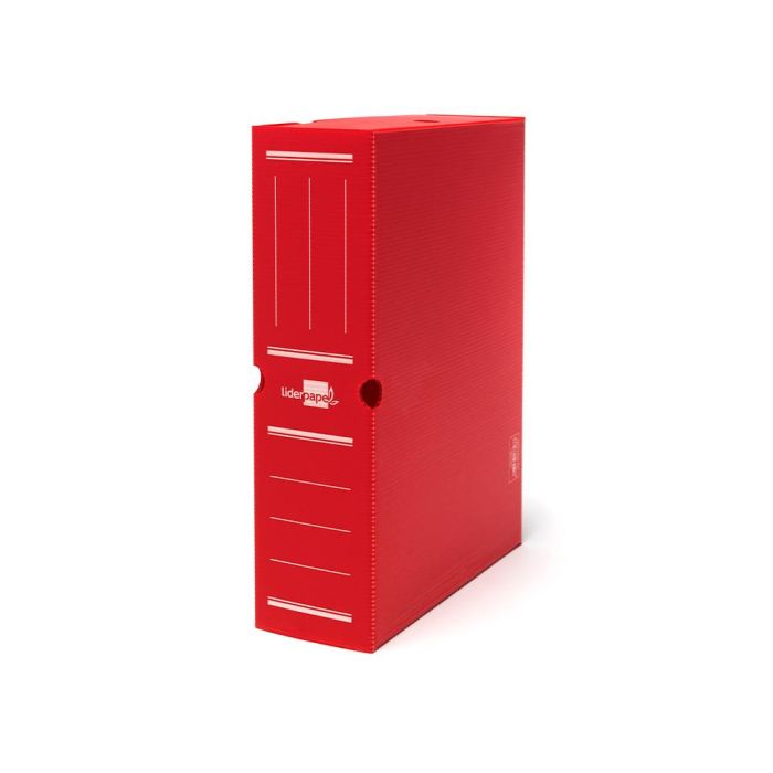 Caja Archivo Definitivo Plastico Liderpapel Rojo 387x275X105 mm 5 unidades 1