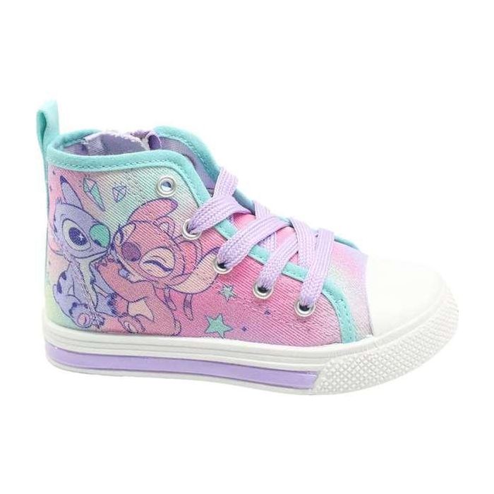 Cerdá T030 Zapatilla loneta alta con luces de Stitch, suela PVC, Multicolor (Talla 30) 1