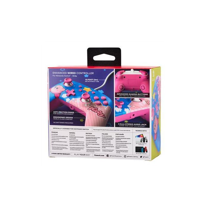 Power A Mando con Cable Nintendo Switch Kirby NSGP0067-01 Mejorado con Cable USB-C de 3 Metros 8