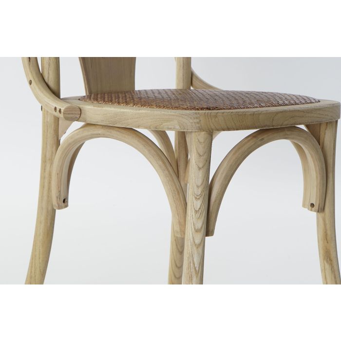 DKD Home Decor Silla Horeca Natural 46 x 78 x 57 cm (2 Unidades) Ratán Olmo 3