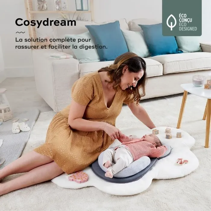 Babymoov Colchón Memory Cosydream Smokey con Reposacabezas Incorporado y Espuma Viscoelástica para Posición Perfecta 1