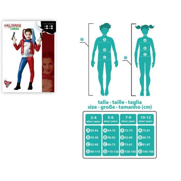 Disfraz para Adultos Azul Arlequín Sangriento Infantil 2