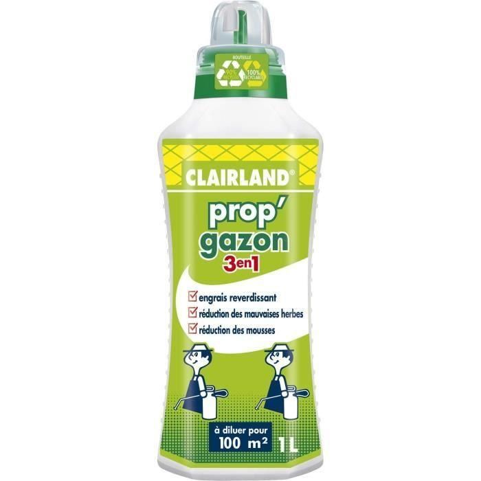 CLAIRLAND Prop'Gazon Fertilizante 3 en 1 concentrado - 1 L 1