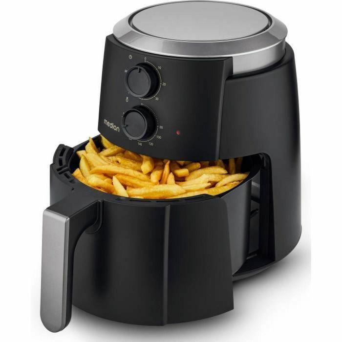 Medion MD13020 Freidora de Aire Caliente Airfryer 4.7L 1500W Hasta 200°C con Temporizador 60 Minutos Negra 4