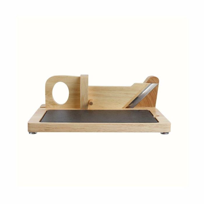 Livoo Guillotina para embutidos MEC127 - Tapa de madera de caucho y pizarra - Hoja de acero inoxidable - Seguridad 11