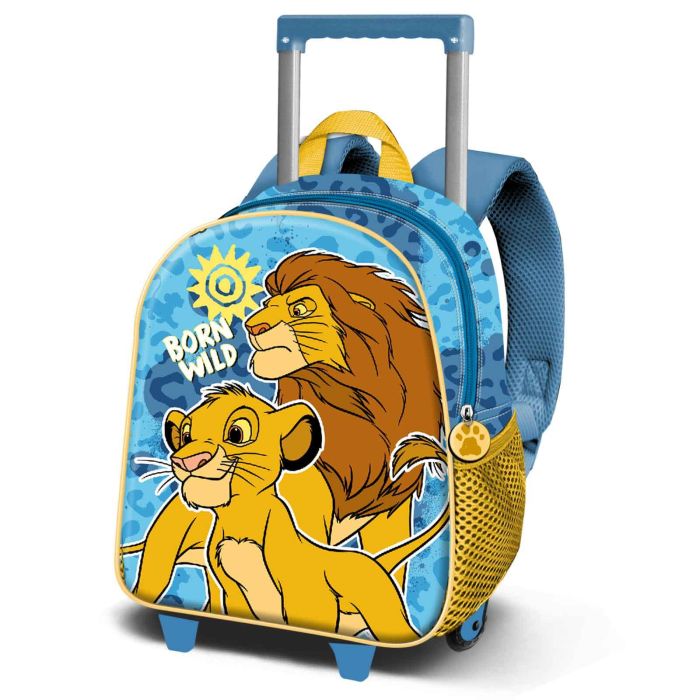 Mochila 3D con Ruedas Pequeña Wild Disney El Rey León Azul