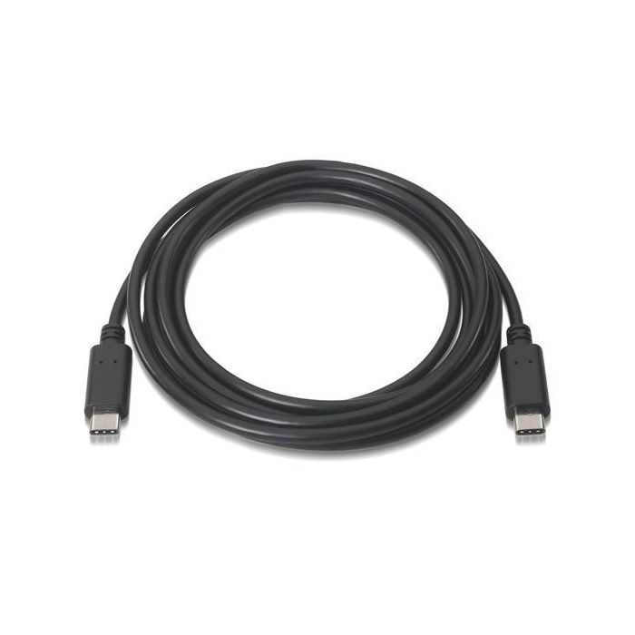 Aisens Cable USB 2.0 3A Tipo USB-C Macho - USB-C Macho Negro 1.0M