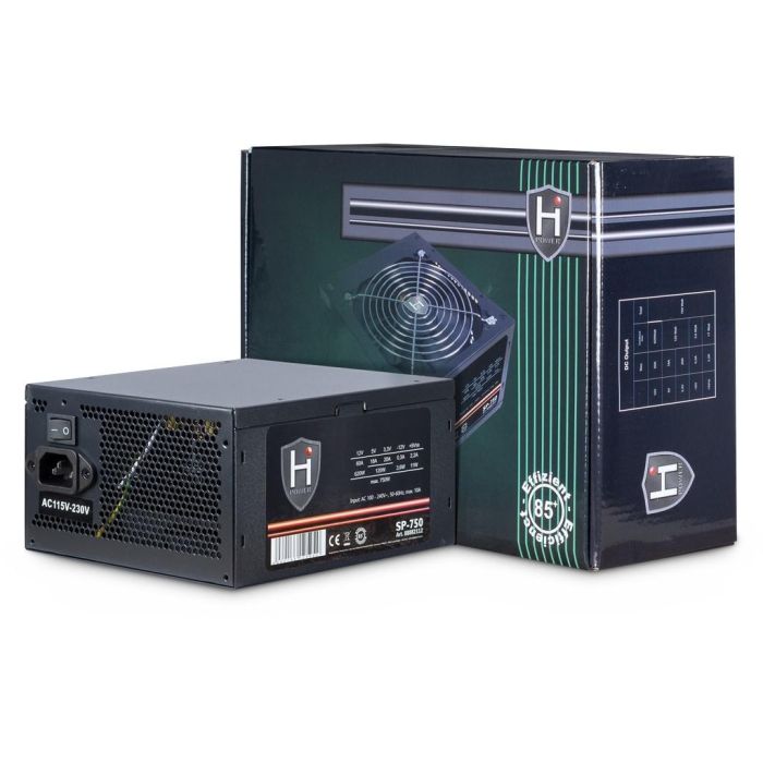 Inter-Tech SP-750 Fuente Alimentación PC 750W ATX 2.4 Modular Activa 85% Eficiencia Ventilador 14cm
