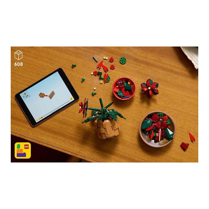 LEGO 10370 Icons Flor de Pascua, Juego Construcción 608 Piezas, 18+ Años 9