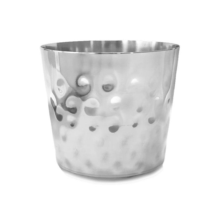 TABLECRAFT - GT33/6 - Pack de 6 unidades - Cubo con textura de guijarros 265 ml - 9,5 x 8,2 x 7,6 cm - Acero inoxidable