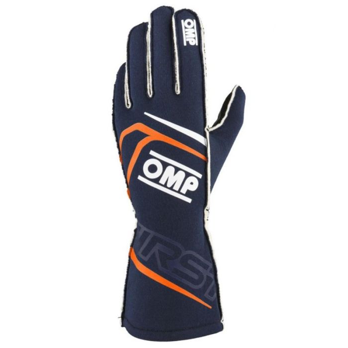 Omp Guantes First Rally FIA 8856-2018 Azul Marino - Naranja Fluo Talla XL OMPIB0-0776-A01-249-XL 2