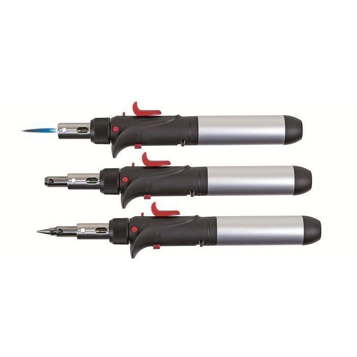Rothenberger Soldador 3 en 1 con Llama, Aire Caliente y Punta Soldar - 1450°C - Ideal para soldadura de precisión, electrónica y reparaciones - Plata 1