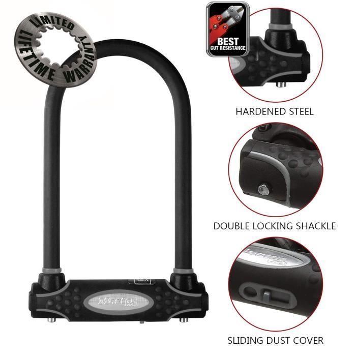 MASTER LOCK Candado de bicicleta U - Llave - Bicicletas, Bicicletas eléctricas, MTB 5 MASTER LOCK Candado de bicicleta U - Llave - Bicicletas, Bicicletas eléctricas, MTB 5