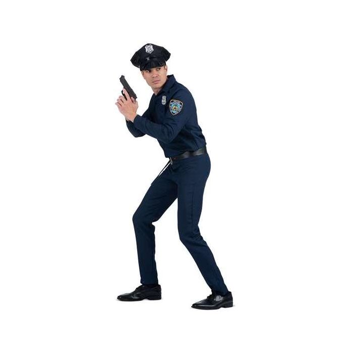 Disfraz policía gorra, camisa, pantalón y cinturón con pistolera talla XXL 4 Disfraz policía gorra, camisa, pantalón y cinturón con pistolera talla XXL 4