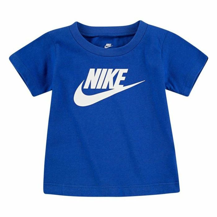 Camiseta de Manga Corta Infantil Nike Futura SS Azul 0 Camiseta de Manga Corta Infantil Nike Futura SS Azul 0