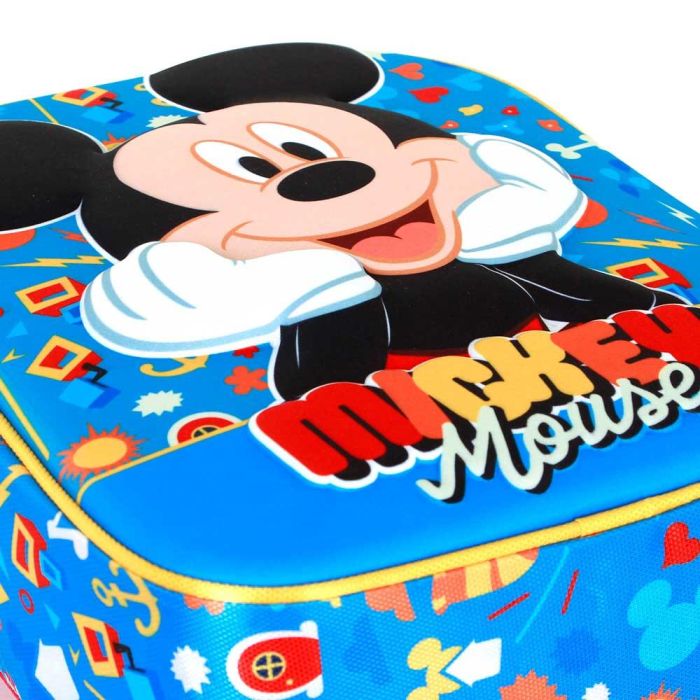 Mochila 3D Elite Glad Disney Mickey Mouse Azul 3