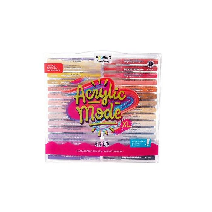 Rotulador Acrilico Mooving 3.4-3.7Mm Pack De 60