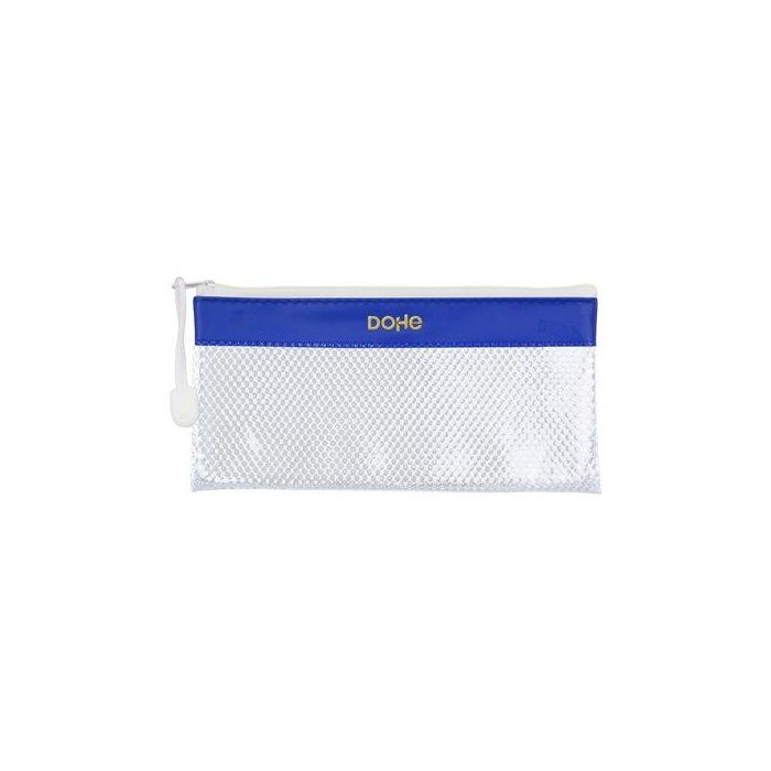 Portatodo Dohe Cremallera Apaisado Pvc Blanco/Azul (Set de 12)