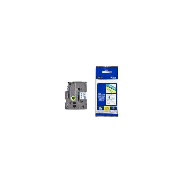 Brother TZe223 Cinta Rotuladora Laminada Texto Azul Sobre Blanco 9 mm x 8 m