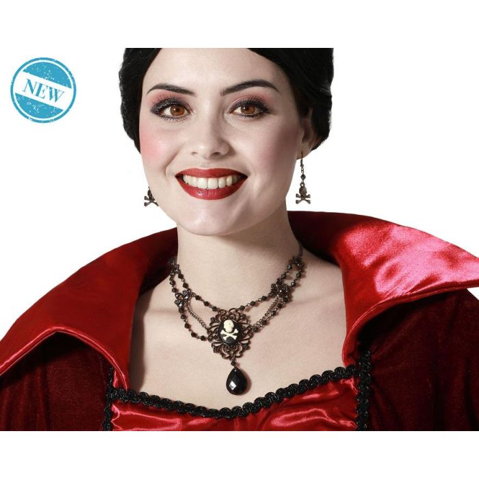 Set Collar Y Pendientes Negros Bruja Disfraces Halloween 2025