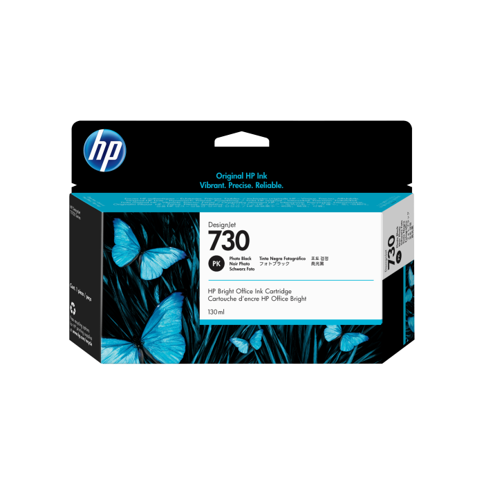 HP Cartucho de tinta DesignJet 730 negro fotográfico de 130 ml