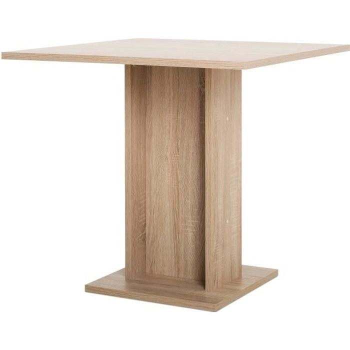 Mesa de comedor para 2 a 4 personas - Cuadrada - Clásica - Decoración de roble - GUSTAVE - L 80 xl 80 cm Mesa de comedor para 2 a 4 personas - Cuadrada - Clásica - Decoración de roble - GUSTAVE - L 80 xl 80 cm