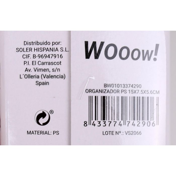 Organizador Wooow 15x7.5x5.6 cm (24 Unidades) 9 Organizador Wooow 15x7.5x5.6 cm (24 Unidades) 9