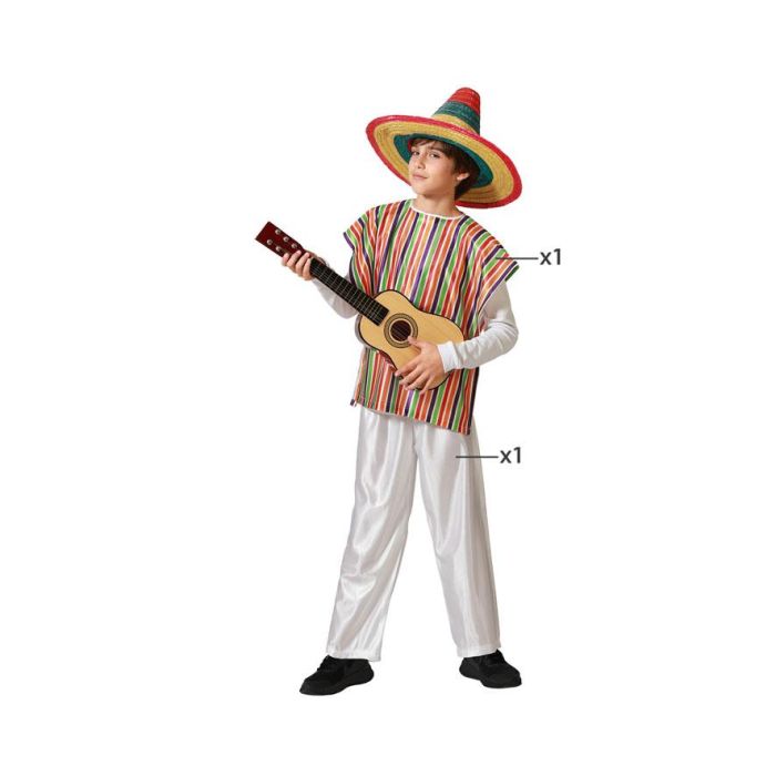 Disfraz Mexicano Niño Claro 3-4 Años - Temática Países del Mundo - Polyester Disfraz Mexicano Niño Claro 3-4 Años - Temática Países del Mundo - Polyester