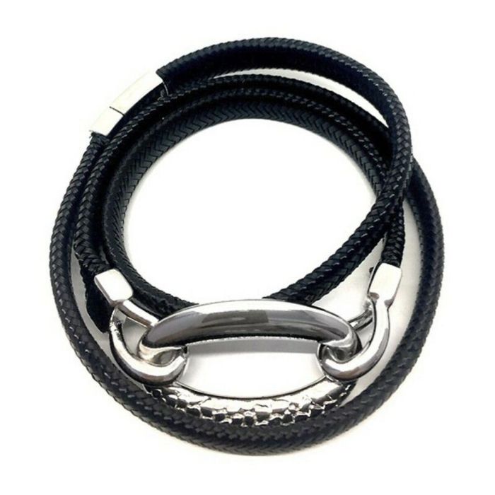 Pulsera Mujer Panarea BR3GN Negro Plata Plateado (52 cm) Pulsera Mujer Panarea BR3GN Negro Plata Plateado (52 cm)