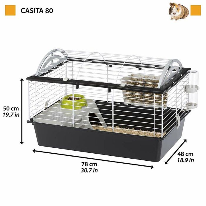 Ferplast FER8010690092546 Jaula Casita 80 78 x 48 x 50 cm Negra 7 Ferplast FER8010690092546 Jaula Casita 80 78 x 48 x 50 cm Negra 7