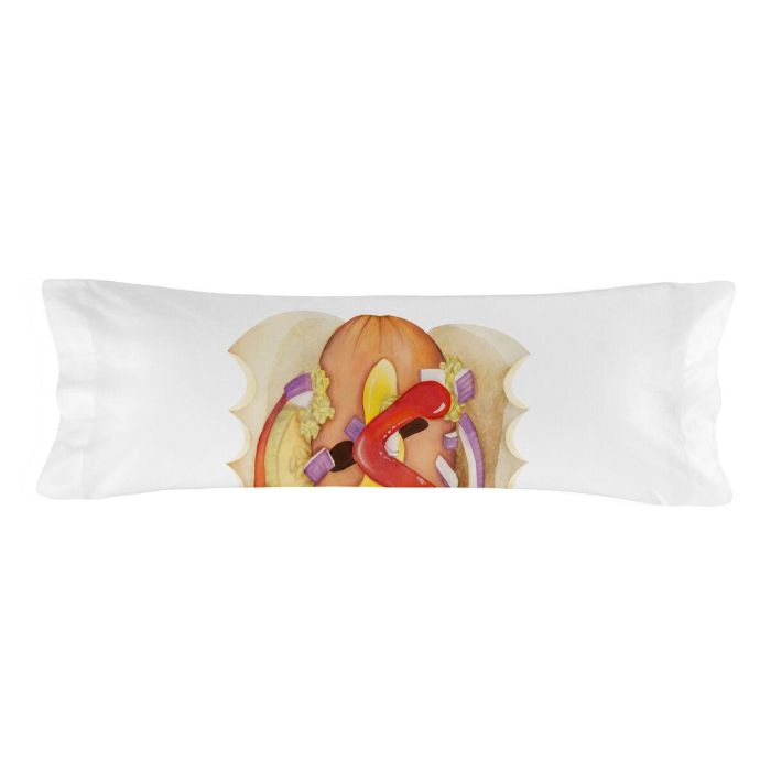 Funda de almohada HappyFriday Baleno Teen Hotdog Multicolor 45 x 110 cm