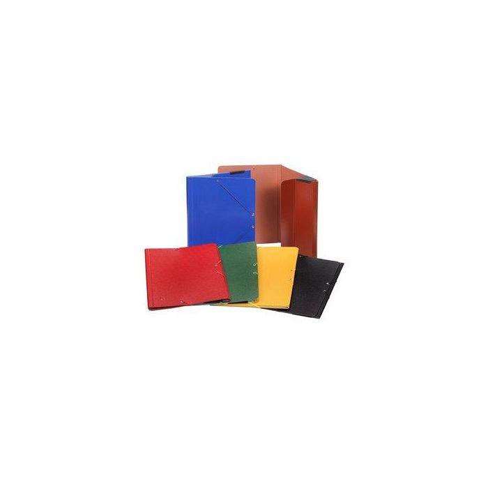 Carpeta De Gomas Y Bolsa Carchivo Carton Fº Azul 10 unidades