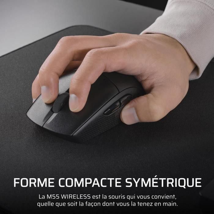 Ratón inalámbrico para juegos - CORSAIR - M55 Wireless - Negro, Simétrico 2 Ratón inalámbrico para juegos - CORSAIR - M55 Wireless - Negro, Simétrico 2