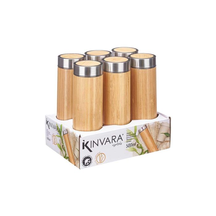 Termo Acero Bambu 500Ml Filtro Kinvara 15X21CM (12 Unidades) 2 Termo Acero Bambu 500Ml Filtro Kinvara 15X21CM (12 Unidades) 2