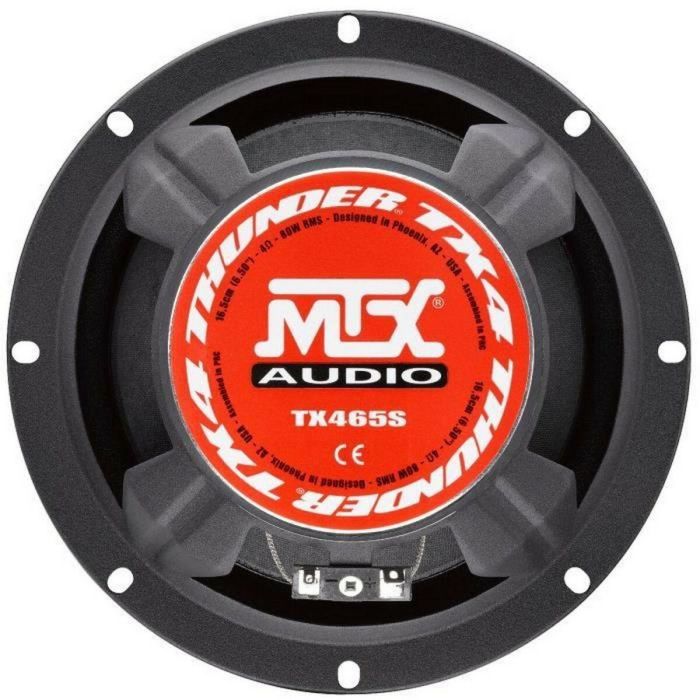 MTX TX465S Kit Altavoces Coche 2 Vías 16.5cm (6.5") RMS 70W Pico 280W 4 Ohmios 92.5dB 55-25000Hz Rejillas 3 MTX TX465S Kit Altavoces Coche 2 Vías 16.5cm (6.5") RMS 70W Pico 280W 4 Ohmios 92.5dB 55-25000Hz Rejillas 3