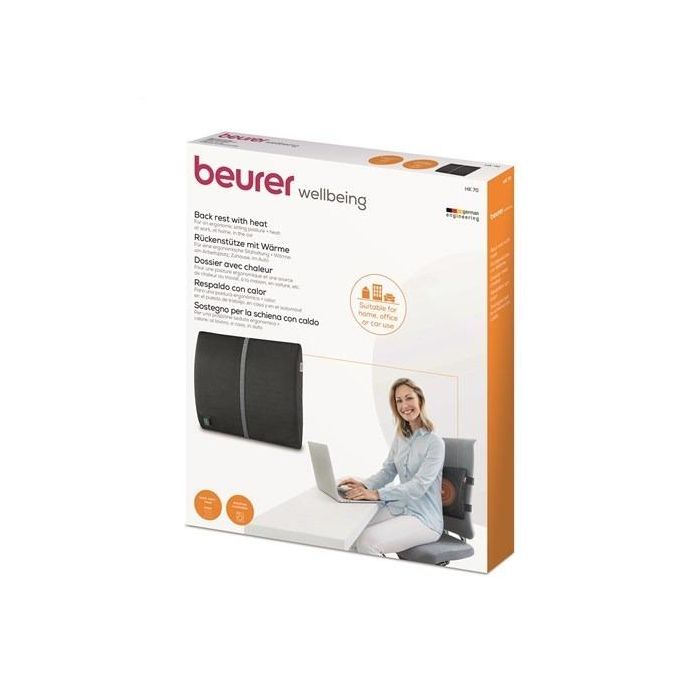Beurer HK-70 Respaldo con Calor, Cojín Ergonómico para Alivio de Dolor de Espalda y Mejora de Postura, Funda Lavable 7
