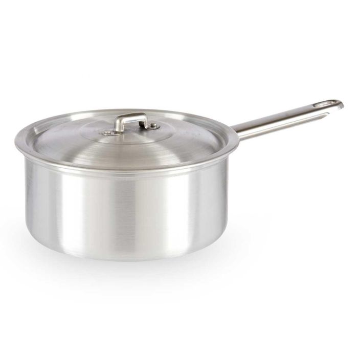 Cazo de Aluminio con Tapa 18 cm Kinvara - 2 L, Plata (10 Unidades) 1 Cazo de Aluminio con Tapa 18 cm Kinvara - 2 L, Plata (10 Unidades) 1