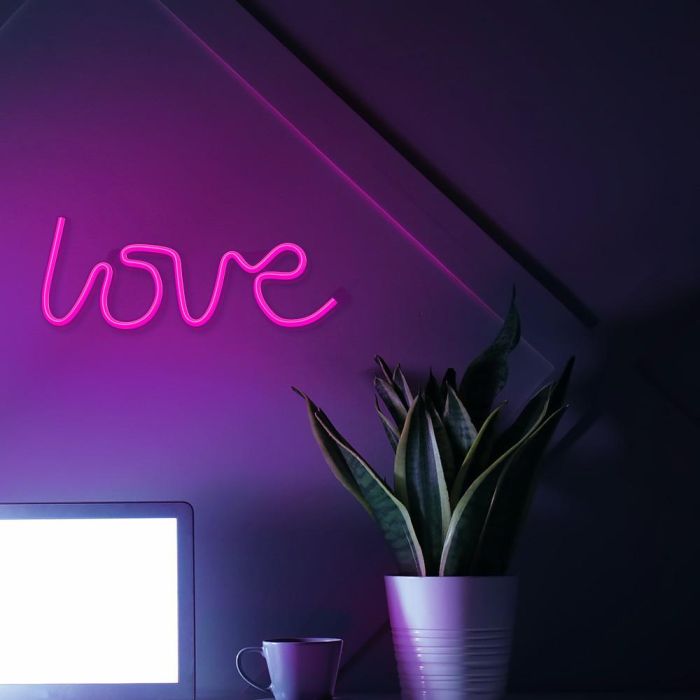 Forever Neón LED LOVE Rosa | Iluminación Decorativa con USB o Pilas AA, 2m Cable 9 Forever Neón LED LOVE Rosa | Iluminación Decorativa con USB o Pilas AA, 2m Cable 9