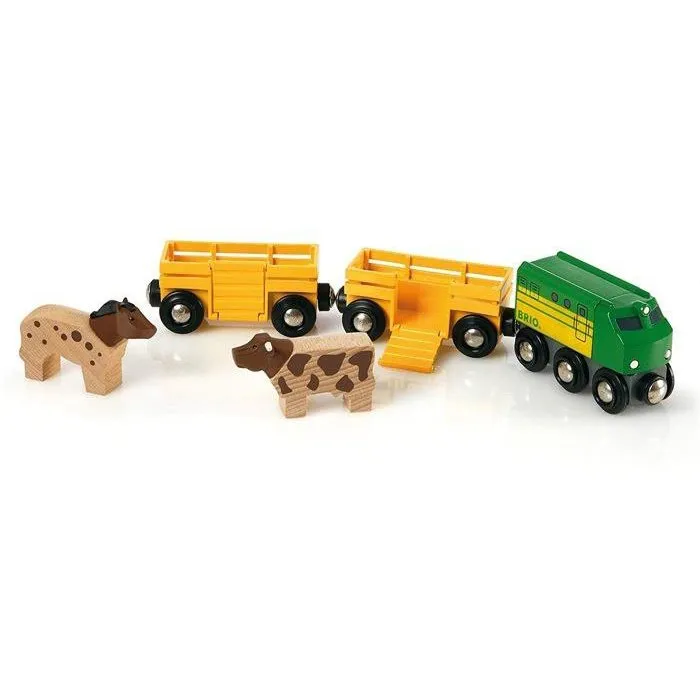 Brio World 33404 Tren de Animales de Granja con Rampa para Niños a partir de 3 Años 1