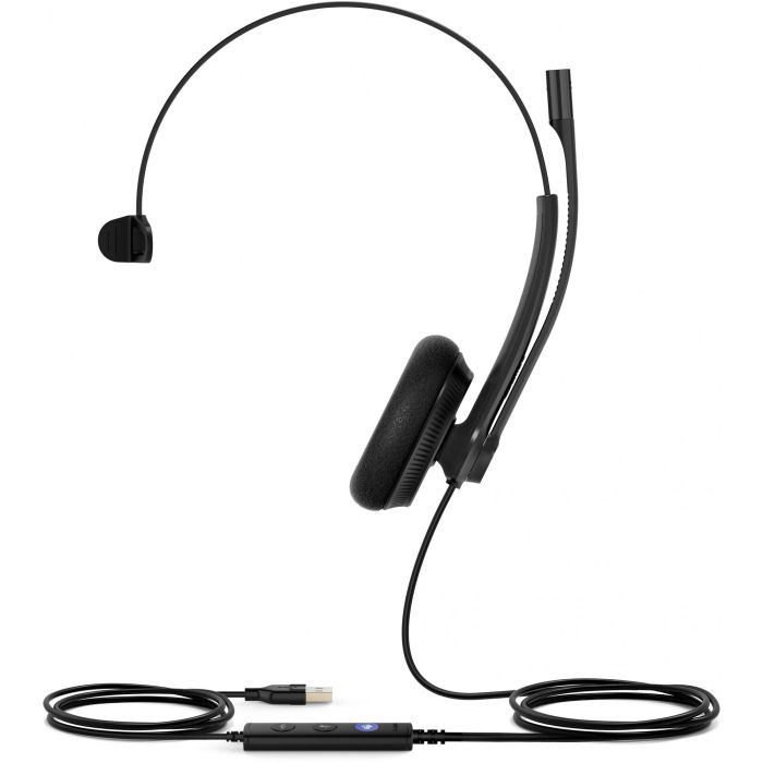 Yealink Auriculares UH34 Lite Mono Teams USB-C/A para Oficina/Centro de Llamadas, Conexión USB, Certificado para Microsoft Teams