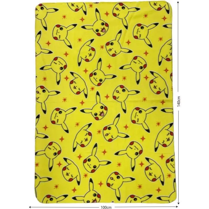 Pokemon POK3700891714150 Manta Caras de Pikachu 100 x 140 cm 3