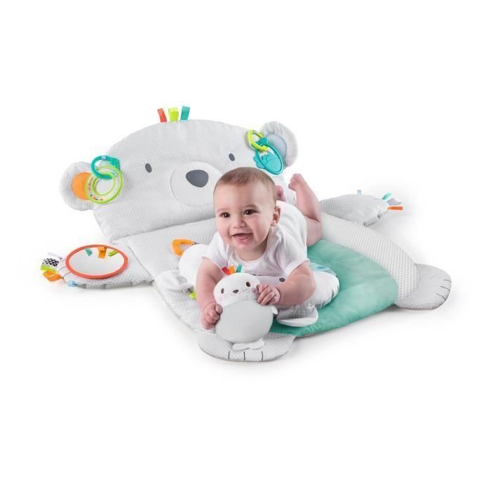 ESTRELLAS BRILLANTES Alfombrilla de juego Polar Bear Tummy Time Prop & Play 1