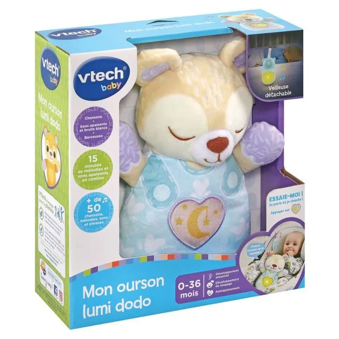 Vtech Baby VT3417765398056 My Lumi Dodo Bear Peluche Interactivo para Bebé 1