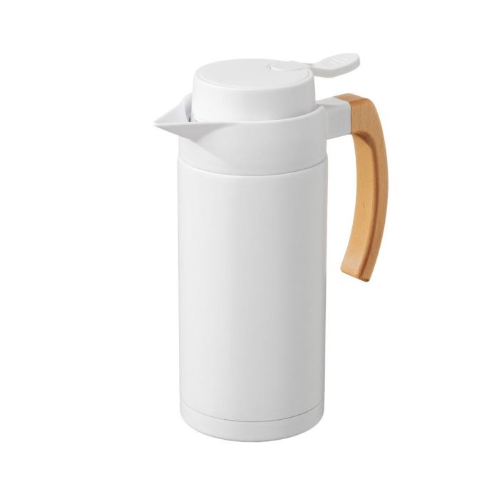Leone Jarra Termo 1.2 L Blanca - Mantiene Calor/Frío 24 Horas con Mango Ergonómico
