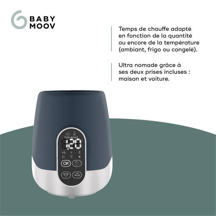 BABYMOOV Calienta biberones nómada NutriSmart para el hogar / coche - Programable 2