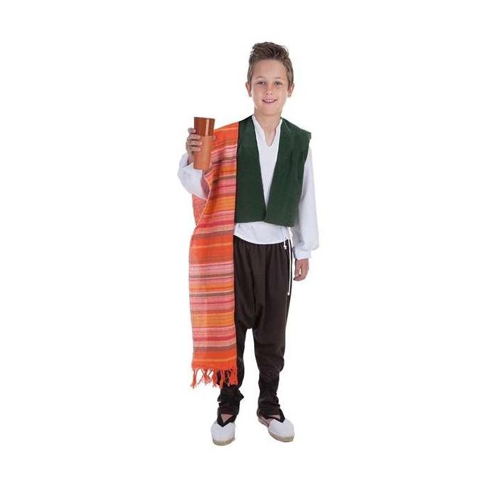 Creaciones Llopis Disfraz infantil bodeguero Talla 4 para niños de 9 a 11 años. Incluye pantalones, camisa, chaleco y manta. Creaciones Llopis Disfraz infantil bodeguero Talla 4 para niños de 9 a 11 años. Incluye pantalones, camisa, chaleco y manta.