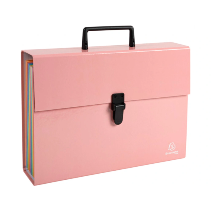 Exacompta Maletin Aquarel Clasificadora Fuelle 18 Departamentos Carton Colores Surtidos 1